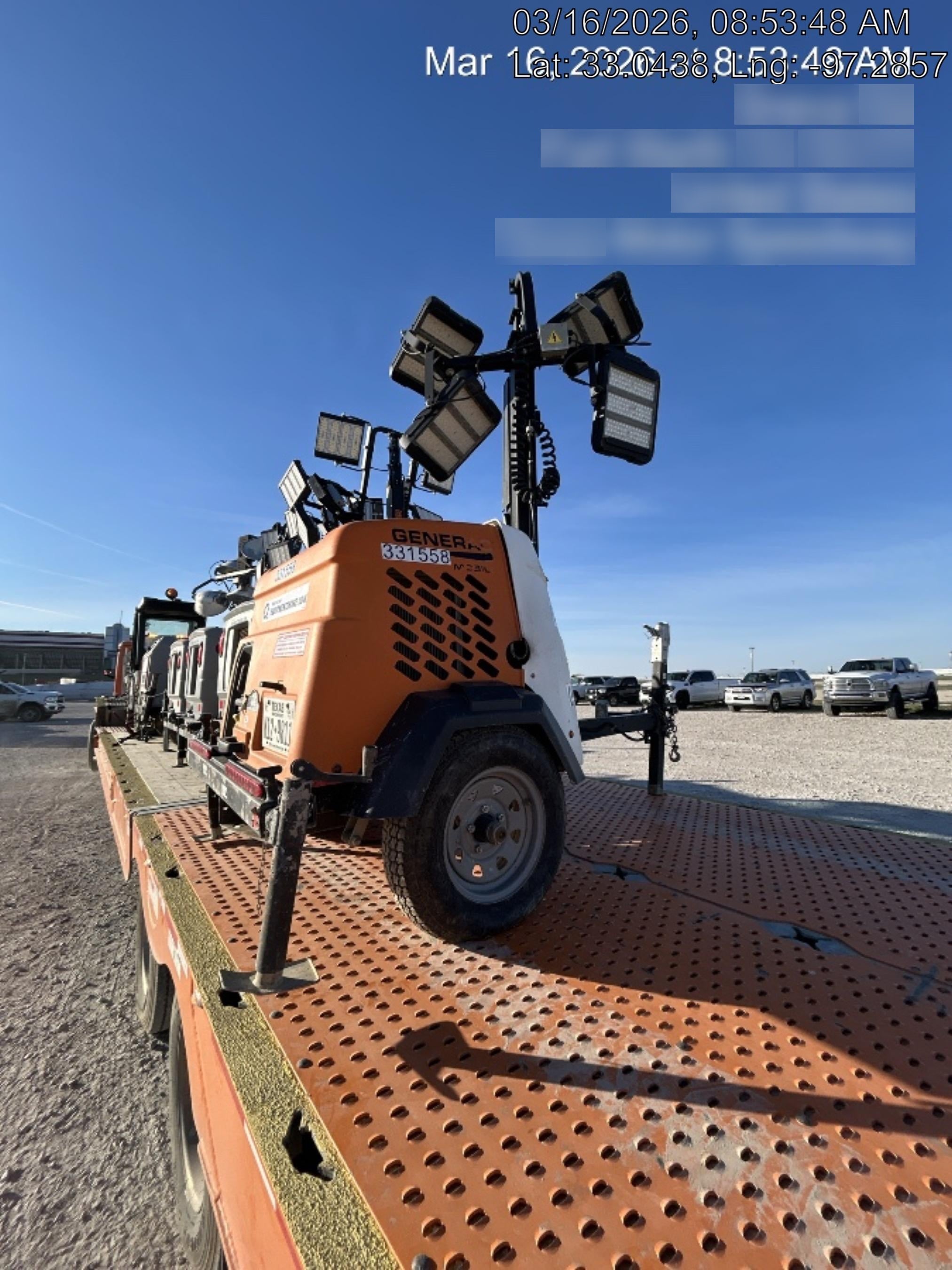 2023 Generac MLT2 Diesel, Flex Switch 120V Input, Powerzone Controller, (4) 320W LED Lights, 4kW Generator, 39.9 Gal Fuel Tank, 2" Ball, T3