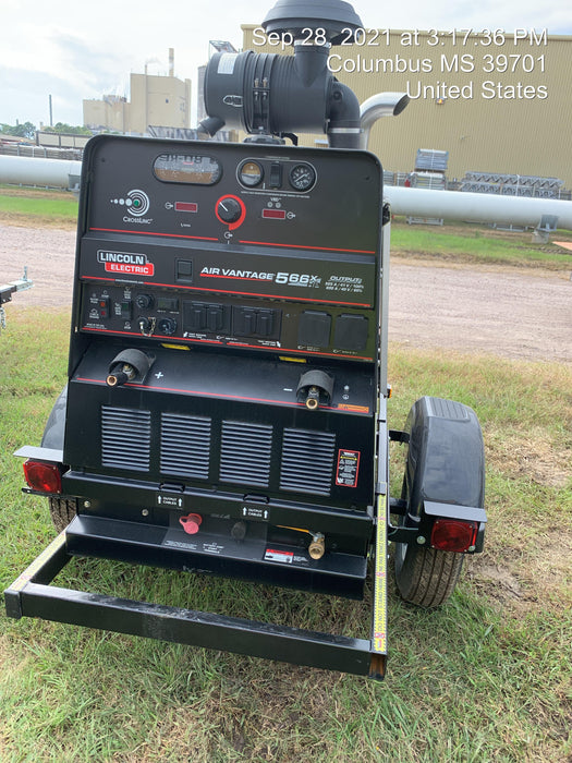 2021 Lincoln Electric Air Vantage 566 Air Vantage 566X Ready Pak 3 (includes trailer, cable rack, fender light kit); no telematics