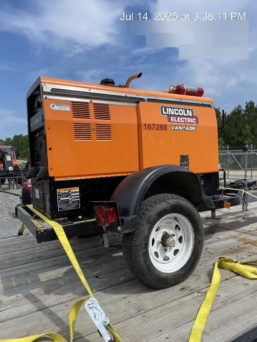 2021 Lincoln Electric Vantage 322 Vantage 322 Ready Pak 3 w/ Decals, ORANGE (includes trailer, cable rack, fender light kit) NO Telematics