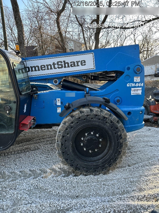 2019 Genie GTH-844 Cab/Heat/AC, Solid RT Tires, LED Work Lights, Beacon 60" QA Carriage, 48" Forks