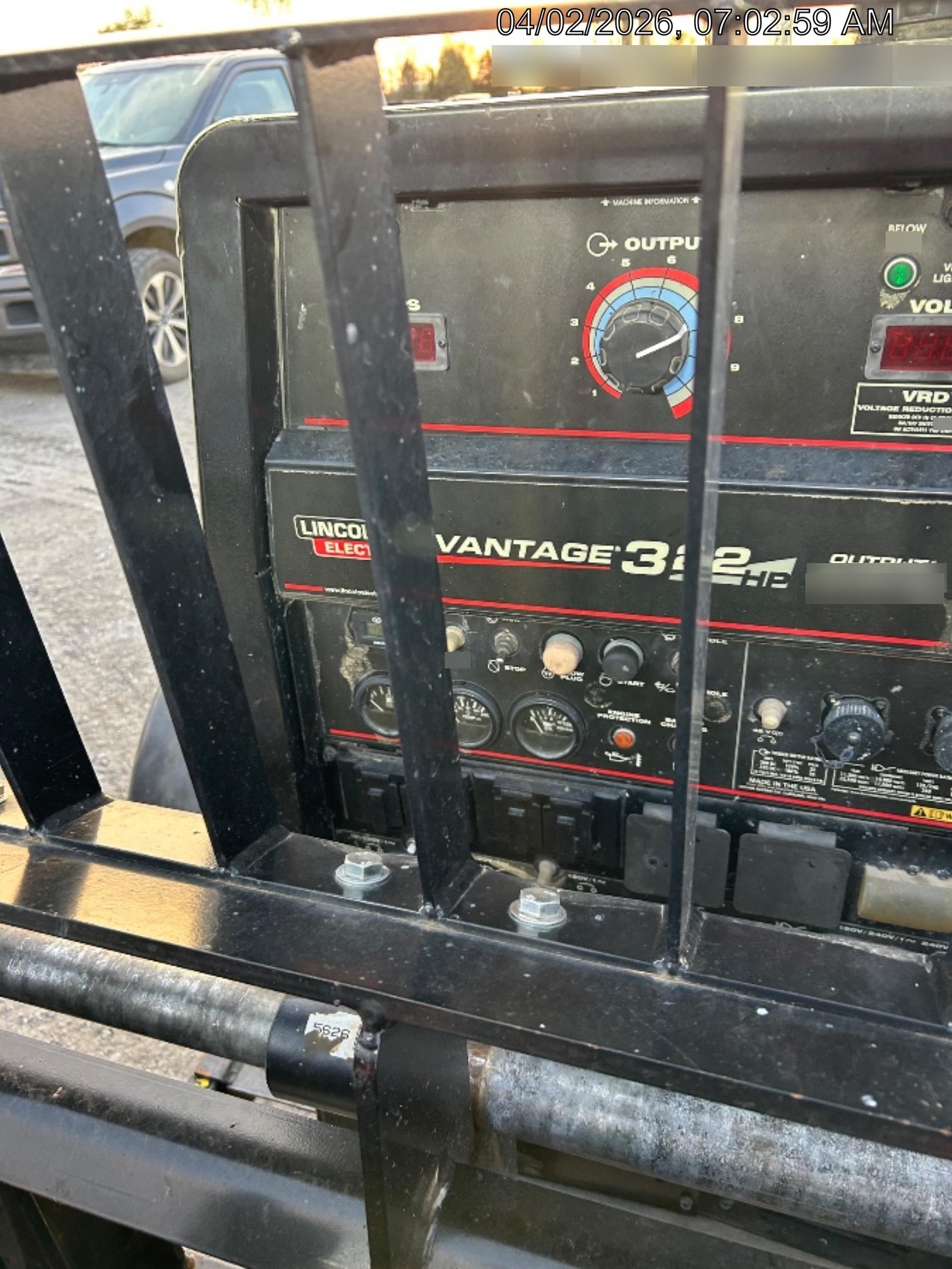 2019 Lincoln Electric Vantage 322 Ready-Pak 3, Two Wheel Trailer, Fender and Light Kit, Cable Rack