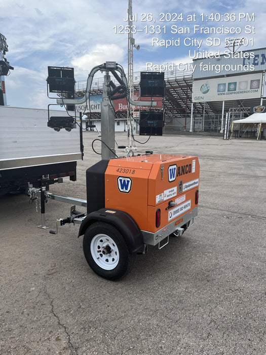2024 Wanco WLTT-4MM4K Diesel, Deep Sea Controller, Shore Power Plug, Auto Start, (4) 350W LED Floodlights, 4kW Generator, 60 Gal Fuel Tank, 2" Ball, T3