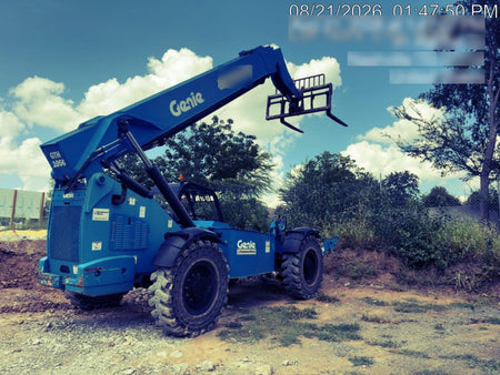 2018 Genie GTH-1056 Genie GTH-1056 w/ROPS, Work Lights, Solid Tires, RH Cab Mesh, Beacon, 60" Carriage and Forks