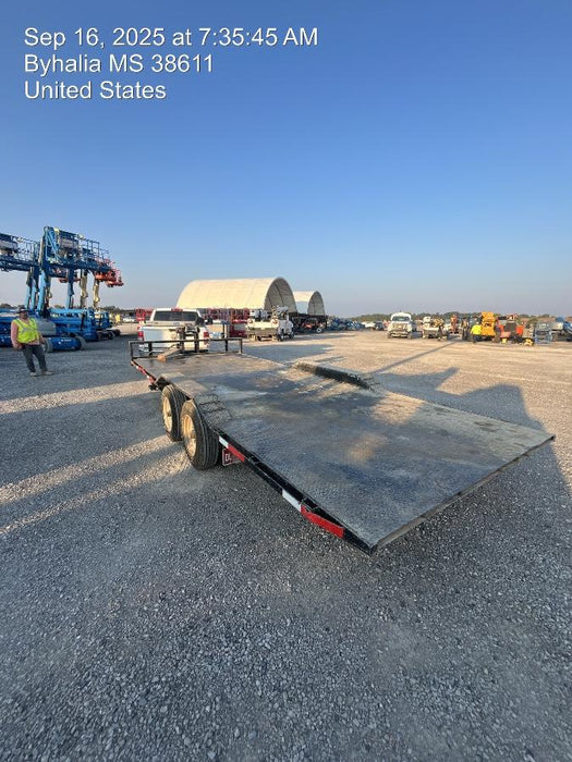 2024 TEXAS PRIDE TRAILERS 21' Lowboy Gravity Tilt Bed 14K Bumper Pull Trailer