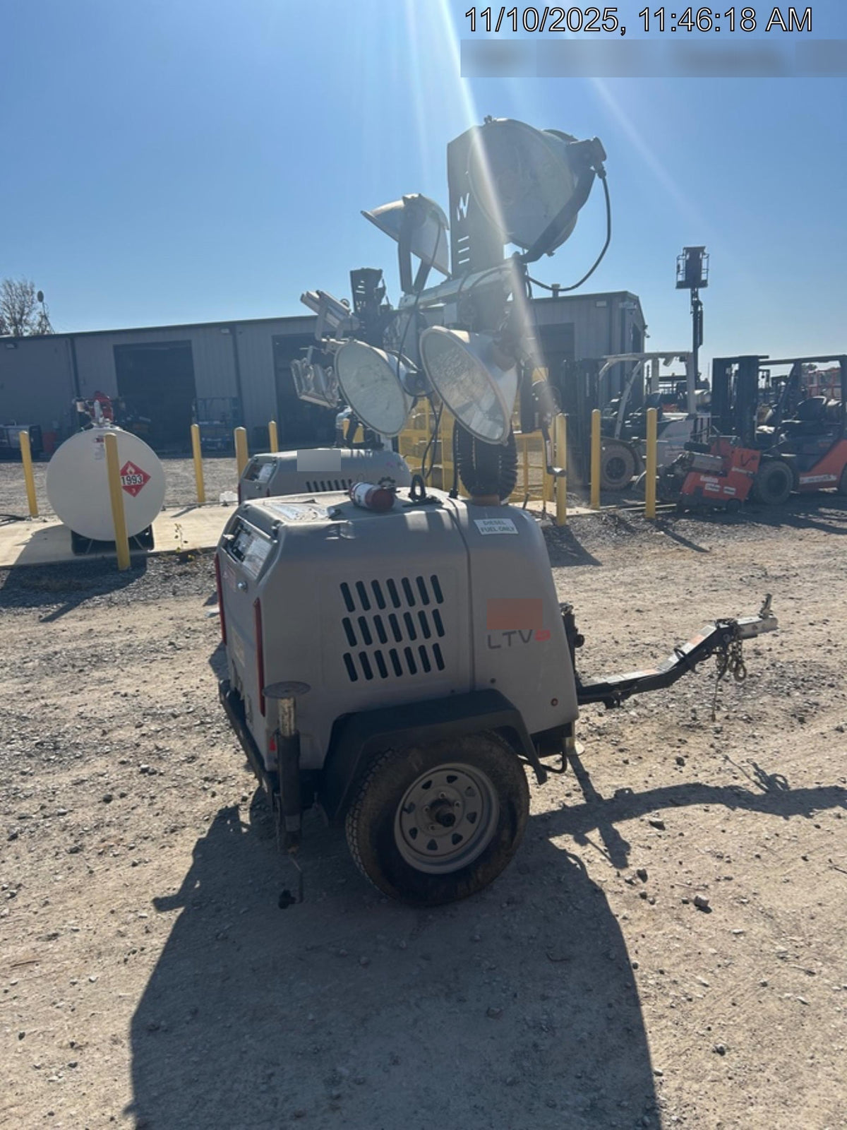 2019 Wacker Neuson LTV6L-MH Wacker Neuson LTV6L Mobile Light Tower w/Fuel Level Sensor Installed