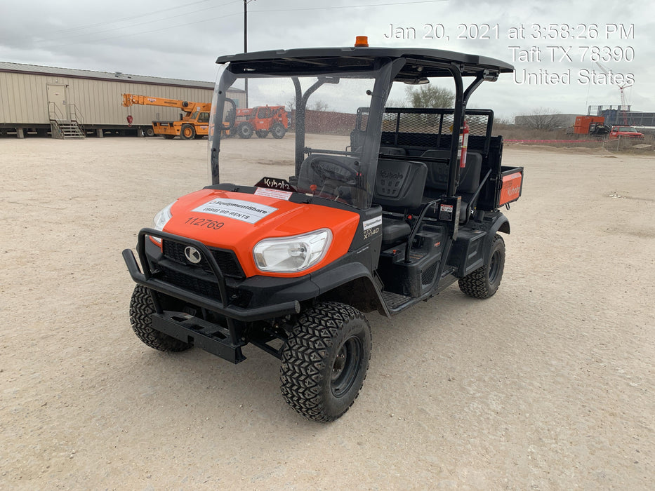 2020 Kubota RTV-X1140 4 Seat UTV, 4WD, Canopy, Standard Rental Spec