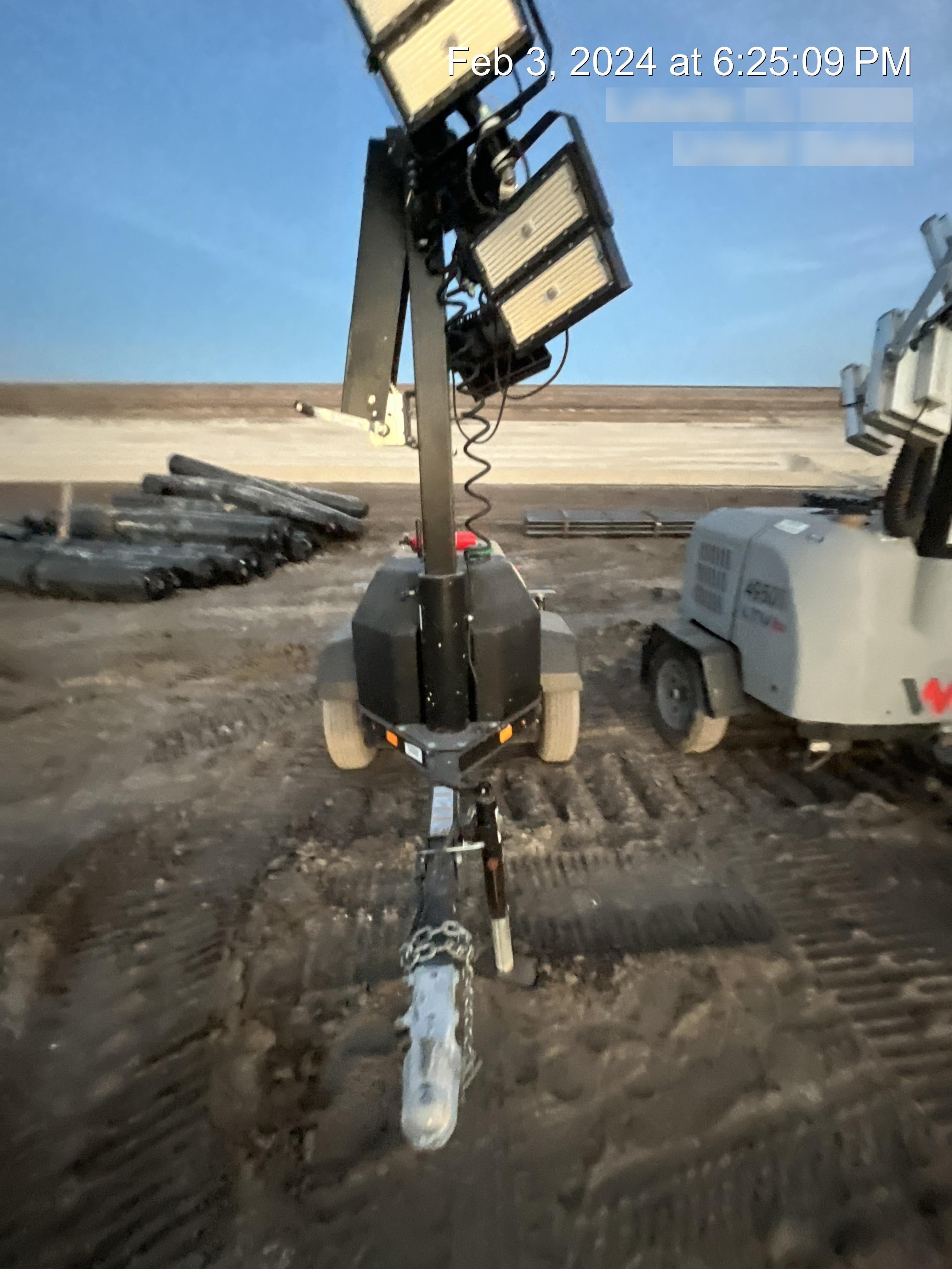 2022 Allmand NLV3GR (4) LED Light Fixture 350W, 23' Vertical Mast, 3kW Prime, Towable, Deep Sea L401, Leveling Jacks, Yanmar T4F 5.8hp