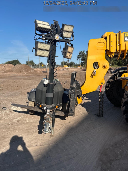 2022 Allmand NLV3GR (4) LED Light Fixture 350W, 23' Vertical Mast, 3kW Prime, Towable, ES Decals, T3