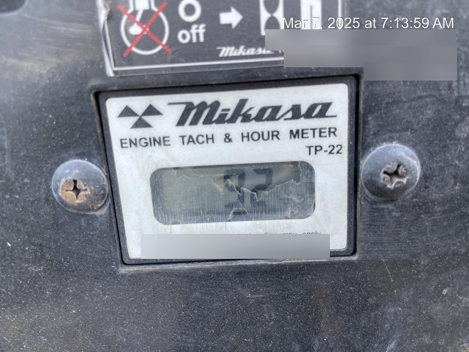 2022 Multiquip MVH158 Honda GX200, 17" Plate, Gas