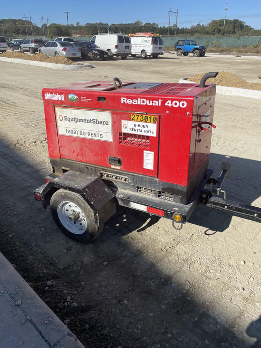 2022 Shindaiwa DGW400MDL Kubota D902 Engine, 23 HP, Dual Op Welder, Wire, Arc, Droop Stick, Tig, and CC Stick Functionality, Simulphase, 3 Phase and 1 Phase Gen Output, Single Axle NB Trlr, Slr Trckl Chrg 12V 12W, Fire Ext