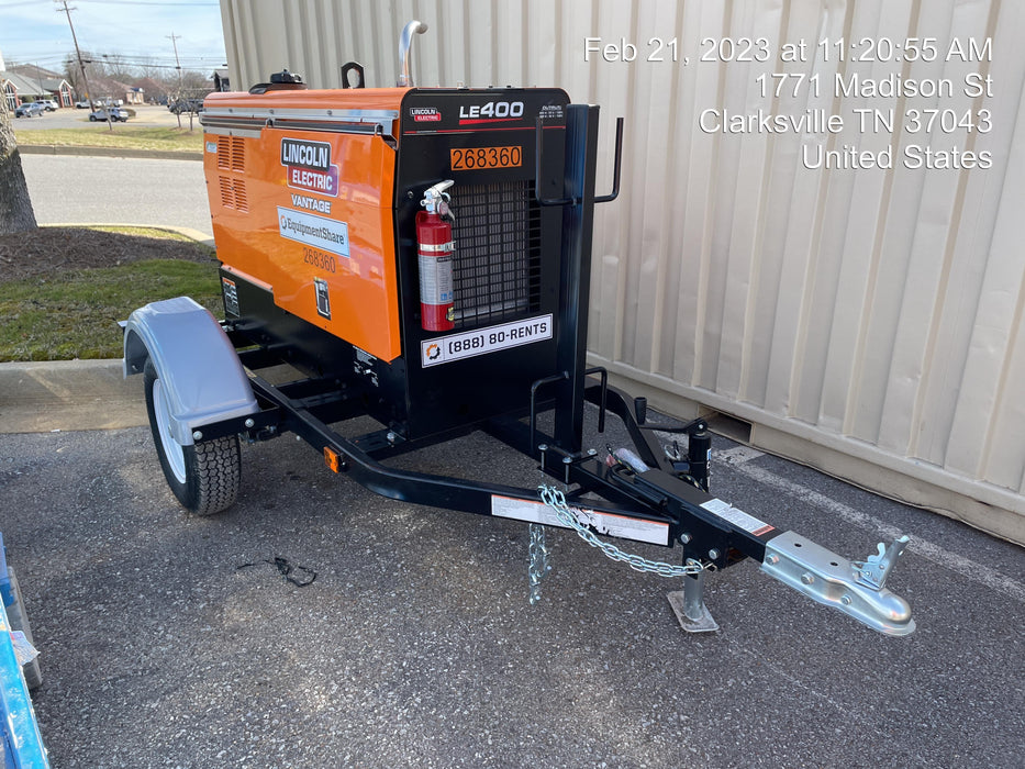 2022 Lincoln Electric LE400 Kubota V1505, Trlr, Cable Rack, Light Kit, ES Decals, T3