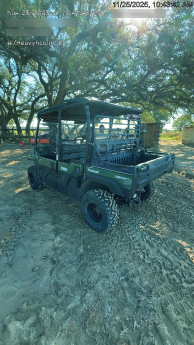 Kawasaki Mule PRO-DXT Standard Options, Backup Alarm, Beacon, Plastic Hard Top, Poly Windshield, Horn Kit