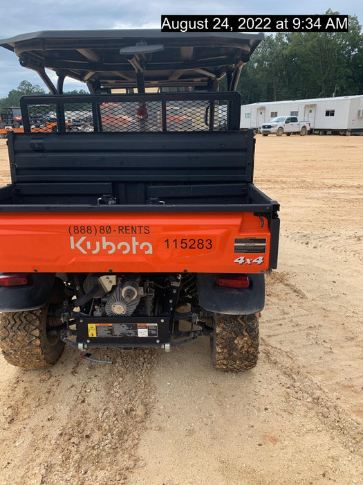 2020 Kubota RTV-X1140WL-H 4 seat diesel cart, plastic canopy, HD tires, steel wheels, tinted windshield, strobe light, and backup alarm