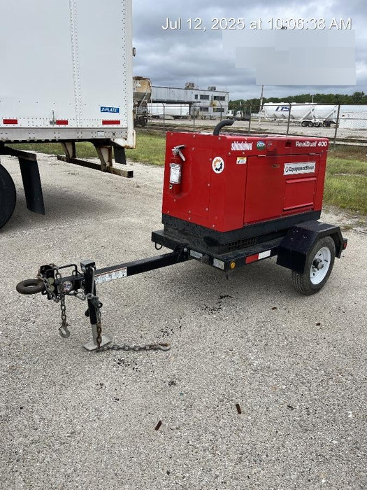 2023 Shindaiwa DGW400MDL Kubota D902 Engine, 23 HP, Dual Op Welder, Wire, Arc, Droop Stick, Tig, and CC Stick Functionality, Simulphase, 3 Phase and 1 Phase Gen Output, Single Axle NB Trlr, Slr Trckl Chrg 12V 12W, Fire Ext