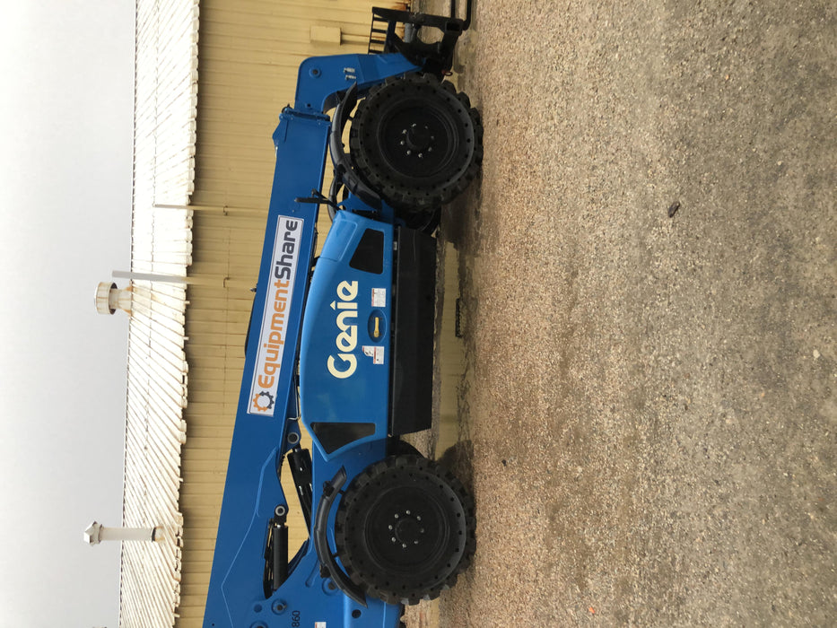 2018 Genie GTH-1056 Genie GTH-1056 w/Enclosed Cab w/HVAC, Work Lights, Solid Tires, Beacon, 60" Carriage and Forks