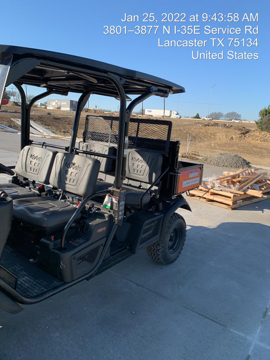 2022 Kubota RTV-X1140W-H Plastic Canopy, Windshield Acrylic Clear, LED Strobe Light, Wire Harness Kit, Back up Alarm