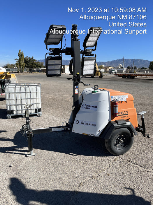 2023 Generac MLT2 Diesel, Flex Switch 120V Input, Powerzone Controller, (4) 320W LED Lights, 4kW Generator, 39.9 Gal Fuel Tank, 2" Ball, T3