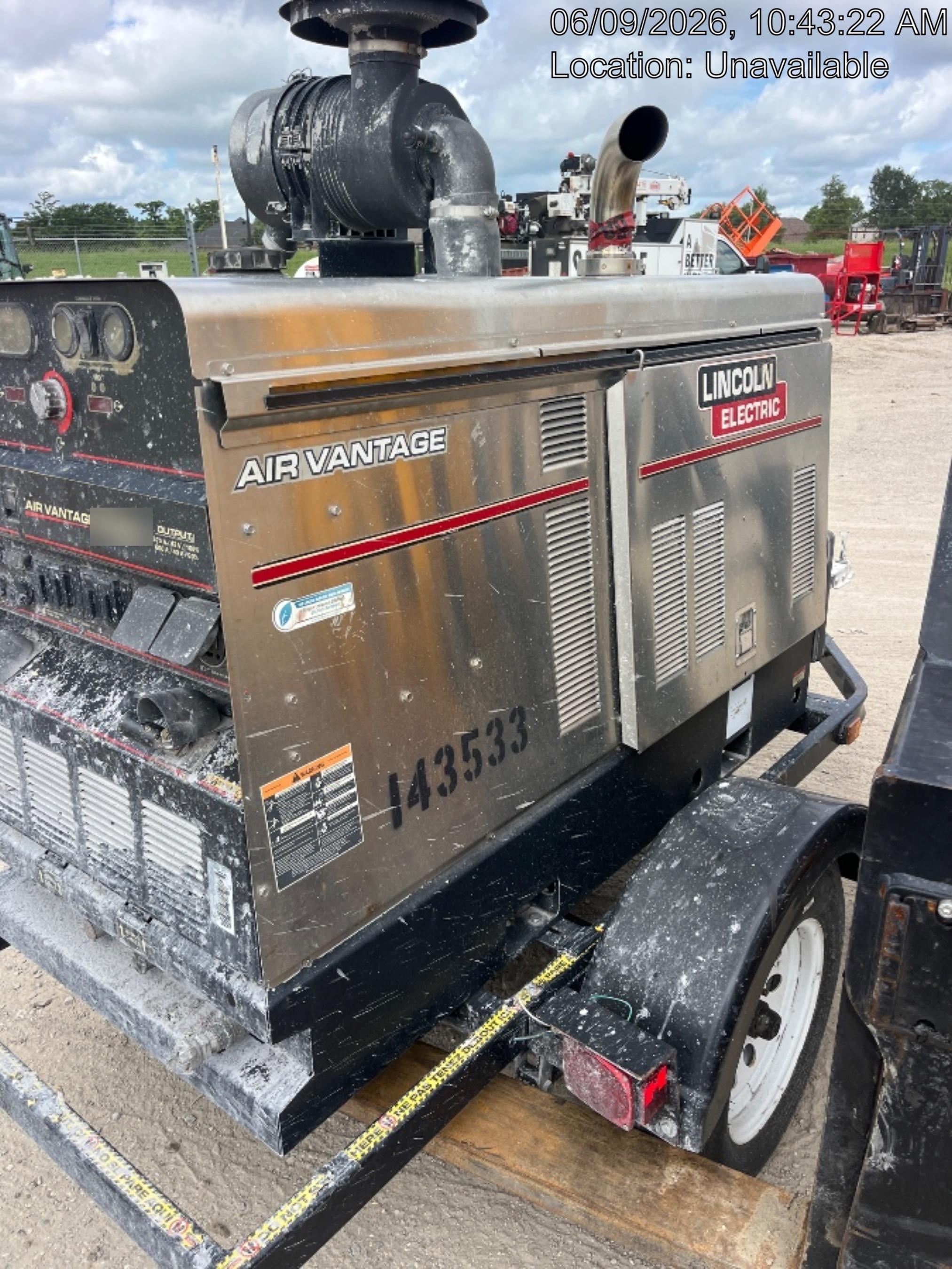 2021 Lincoln Electric Air Vantage 566 Air Vantage 566X Ready Pak 3 (includes trailer, cable rack, fender light kit); no telematics