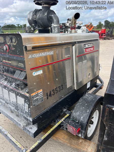 2021 Lincoln Electric Air Vantage 566 Air Vantage 566X Ready Pak 3 (includes trailer, cable rack, fender light kit); no telematics