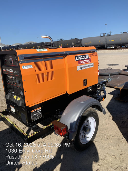 2022 Lincoln Electric LE400 Kubota V1505, Trlr, Cable Rack, Light Kit, ES Decals, T3