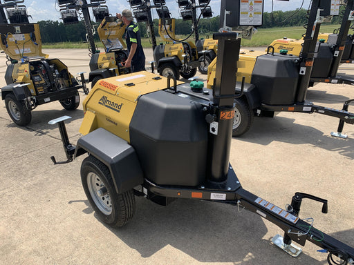 2022 Allmand NLV3GR (4) LED Light Fixture 350W, 23' Vertical Mast, 3kW Prime, Towable