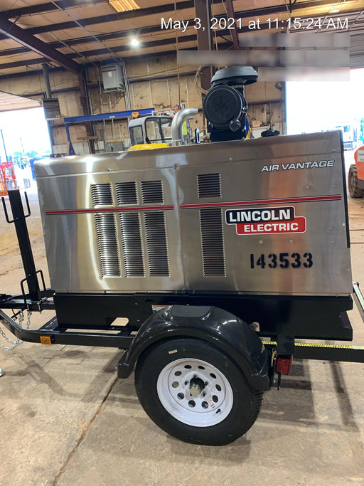 2021 Lincoln Electric Air Vantage 566 Air Vantage 566X Ready Pak 3 (includes trailer, cable rack, fender light kit); no telematics