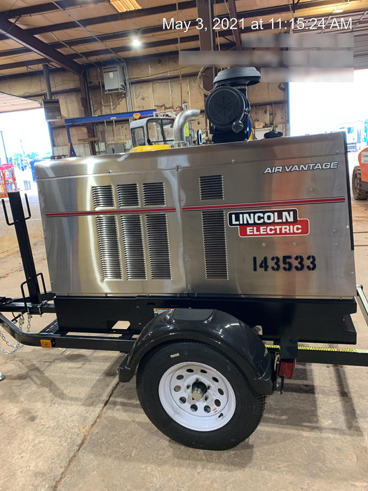 2021 Lincoln Electric Air Vantage 566 Air Vantage 566X Ready Pak 3 (includes trailer, cable rack, fender light kit); no telematics