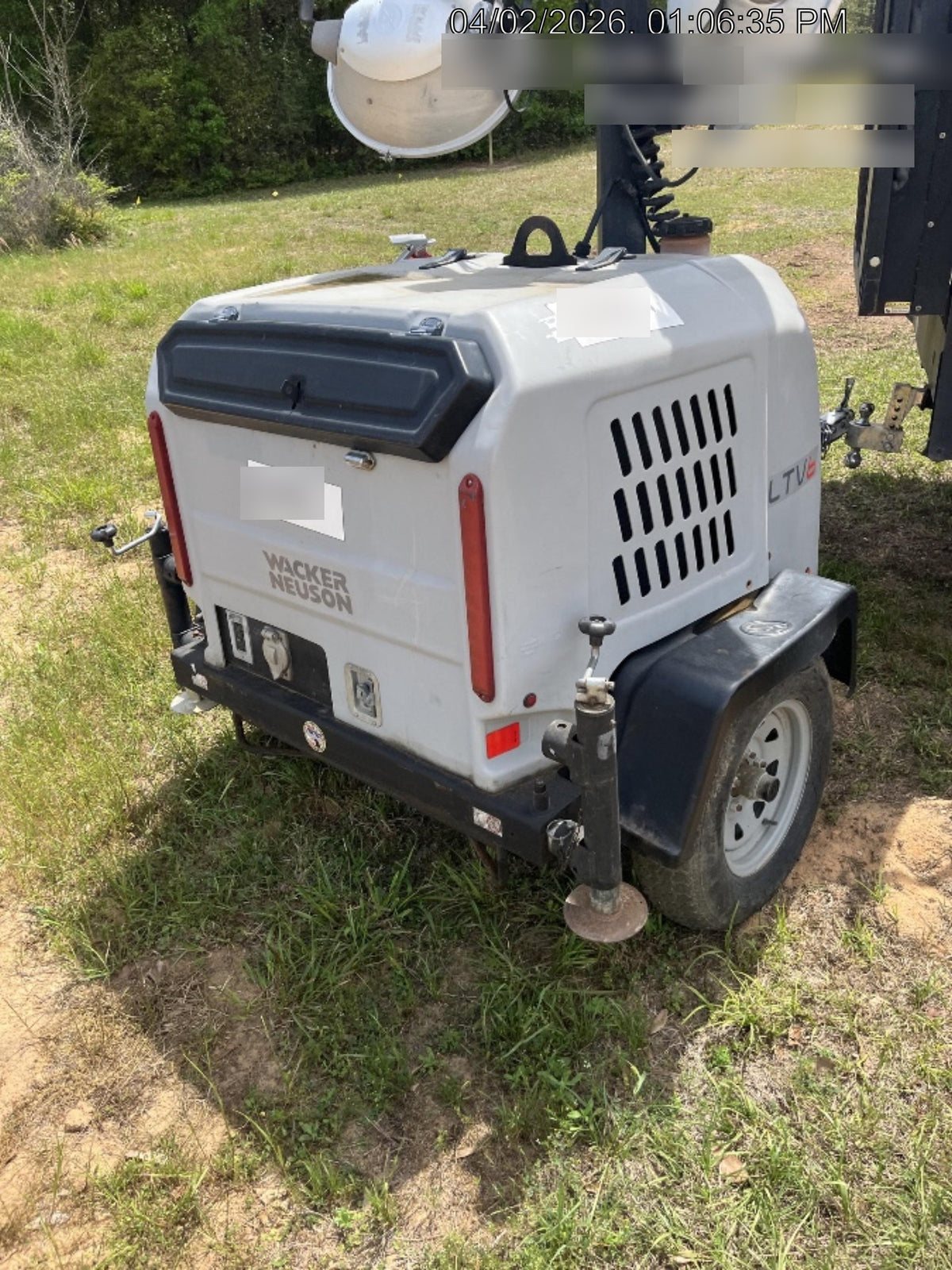 2019 Wacker Neuson LTV6L-MH Wacker Neuson LTV6L Mobile Light Tower w/Fuel Level Sensor Installed