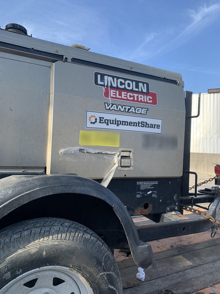 2019 Lincoln Electric Vantage 322 Ready-Pak 3, Two Wheel Trailer, Fender and Light Kit, Cable Rack