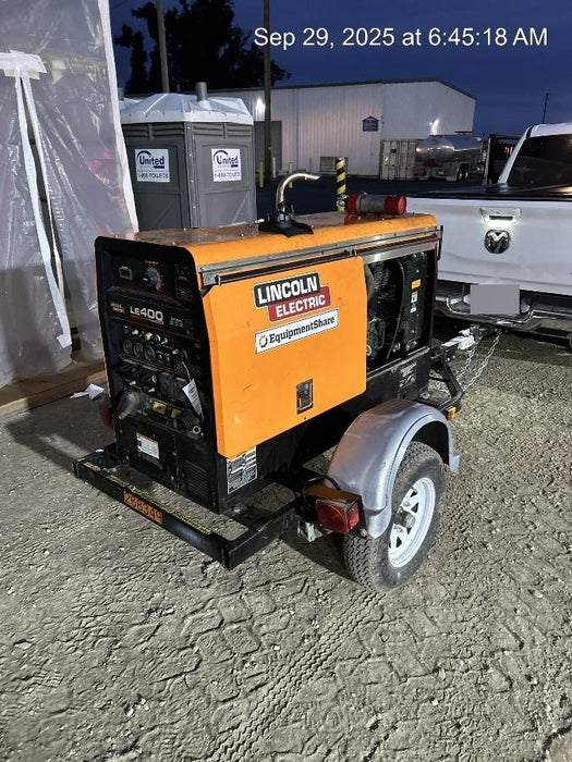 2022 Lincoln Electric LE400 Kubota V1505, Trlr, Cable Rack, Light Kit, ES Decals, T3