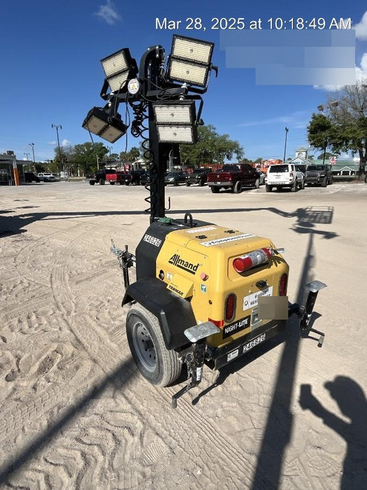 2022 Allmand NLV3GR (4) LED Light Fixture 350W, 23' Vertical Mast, 3kW Prime, Towable, ES Decals, T3