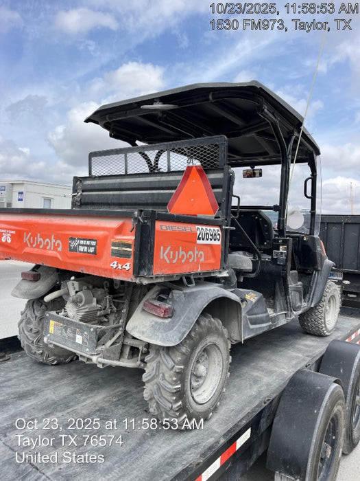 2022 Kubota RTV-X1140W-H Plastic Canopy, Windshield Acrylic Clear, LED Strobe Light, Wire Harness Kit, Back up Alarm