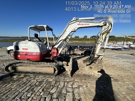 2019 Takeuchi TB260 Takeuchi TB260 Canopy w/Rubber Tracks, Auxiliary Hydraulics, Standard Blade, Manual QC