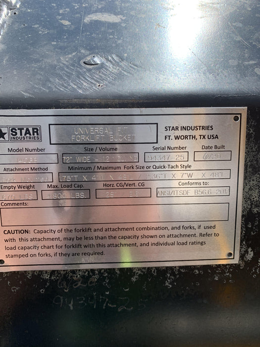 2020 STAR INDUSTRIES 1406B