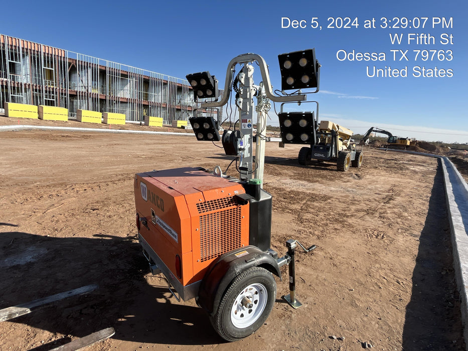 2024 Wanco WLTT-4MM4K Diesel, Deep Sea Controller, Shore Power Plug, Auto Start, (4) 350W LED Floodlights, 4kW Generator, 60 Gal Fuel Tank, 2" Ball, T3