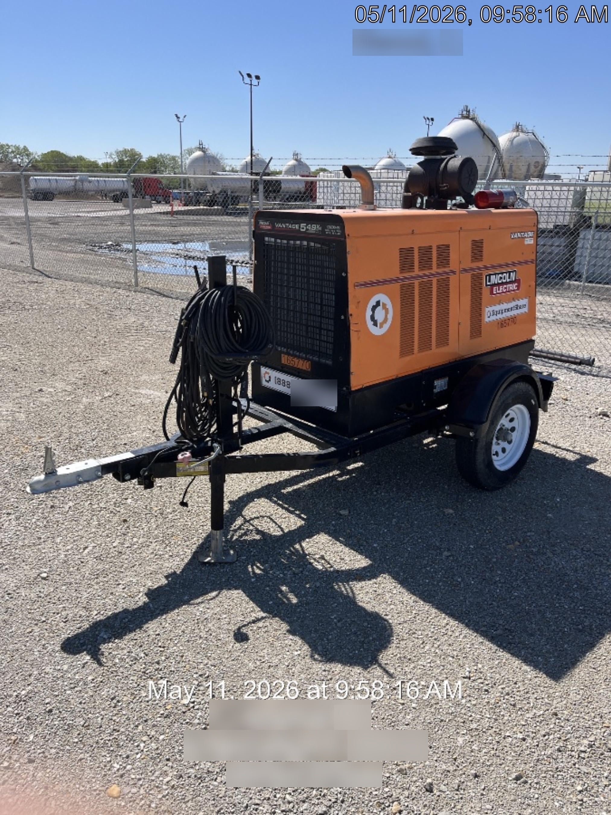 2021 Lincoln Electric Vantage 549X Ready Pak 3, ORANGE (includes trailer, cable rack, fender light kit)