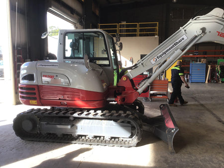 2019 Takeuchi TB290 Cab, AC, Rubber Tracks, Dozer Blade, Travel Alarm, Control Pattern Change Valve, Auxiliary Hydraulics w/18" Quick Coupler Bucket with teeth, 6.2 cu. ft. capacity/24" Quick Coupler Bucket with teeth, 8.6 cu. ft. capacity/36" Quick Coupler Bucket with teeth, 13.4 cu. ft. capacity, Quick Coupler, Hydraulic Thumb Installed