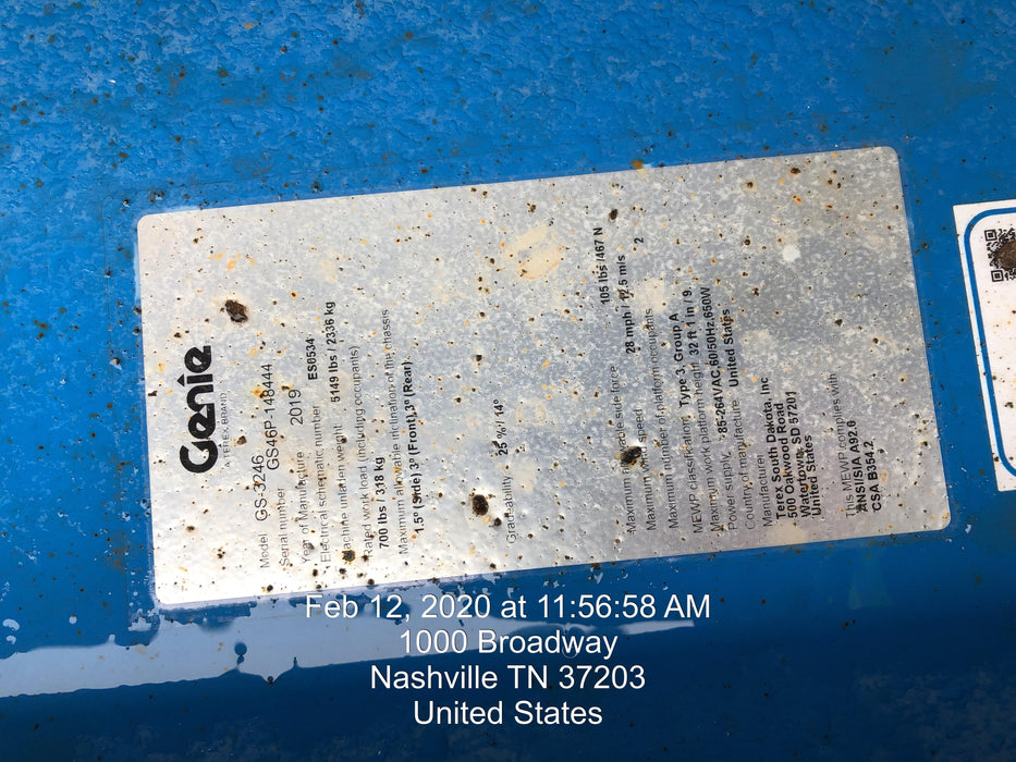 2019 GENIE GS-3246