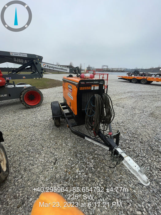 2021 Lincoln Electric Vantage 322 Vantage 322 Ready Pak 3 w/ Decals, ORANGE (includes trailer, cable rack, fender light kit) NO Telematics