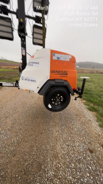 2023 Generac MLT2 Diesel, Flex Switch 120V Input, Powerzone Controller, 
(4) 320W LED Lights, 4kW Generator, 39.9 Gal Fuel Tank, 2" Ball, T3