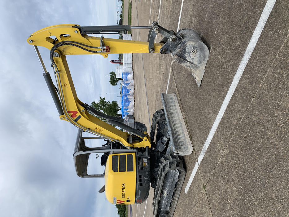 Wacker Neuson EZ53 Open ROPS, Rubber Tracks, Long Dipperstick, T4, Bucket