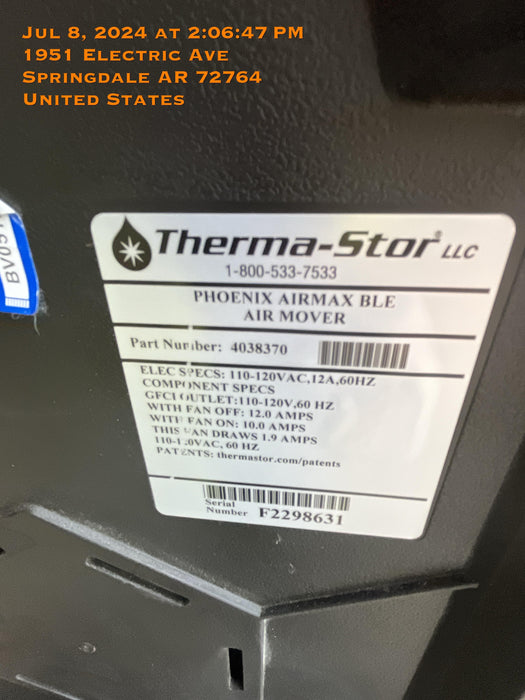 2022 PHOENIX AirMAX Radial Air Mover