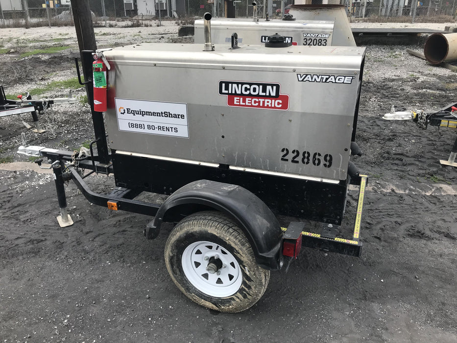 2019 Lincoln Electric Vantage 322 Lincoln Vantage 322 Welder w/Trailer, Light Kit, Cable Rack