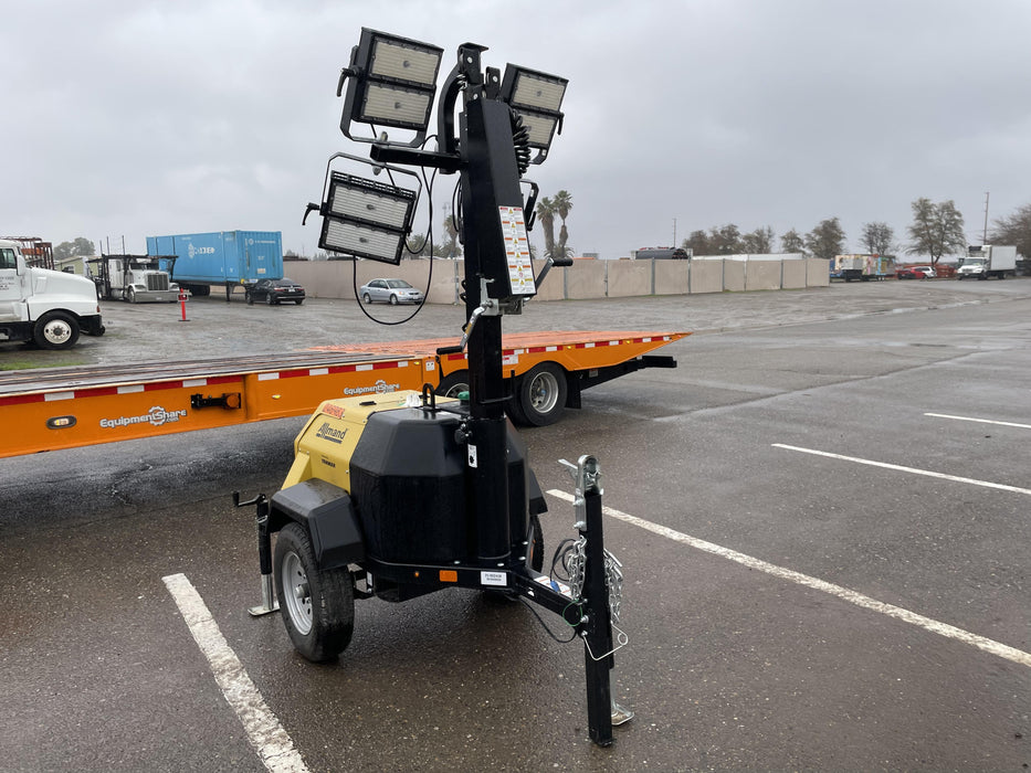 2022 Allmand NLV3GR (4) LED Light Fixture 350W, 23' Vertical Mast, 3kW Prime, Towable, ES Decals, T3