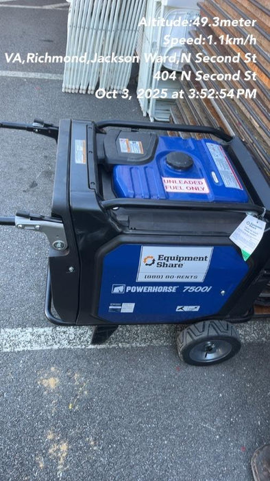 2024 Powerhouse POWERHOUSE7500I Powerhorse Inverter Generator, 7,500 Surge Watts, 6,500 Rated Watts, Electric Start, Gasoline, 6.6 Gal Capacity, Part # 74006