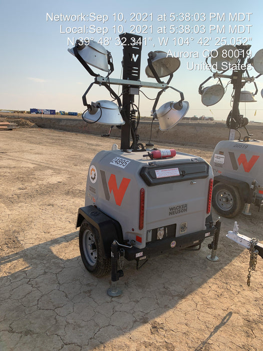 2019 Wacker Neuson LTV6L-MH Wacker Neuson LTV6L Mobile Light Tower w/Fuel Level Sensor Installed