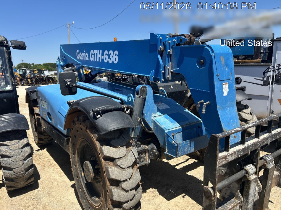 2018 Genie GTH-636 Genie GTH-636 w/Open ROPS, Work Lights, Solid Tires, RH Cab Mesh, Beacon, 48" Carriage and Forks