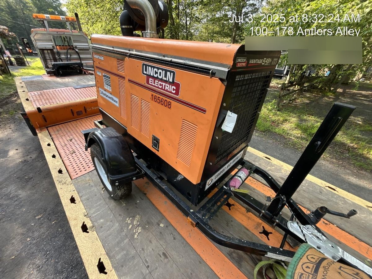 2021 Lincoln Electric Vantage 549X Ready Pak 3, ORANGE (includes trailer, cable rack, fender light kit)