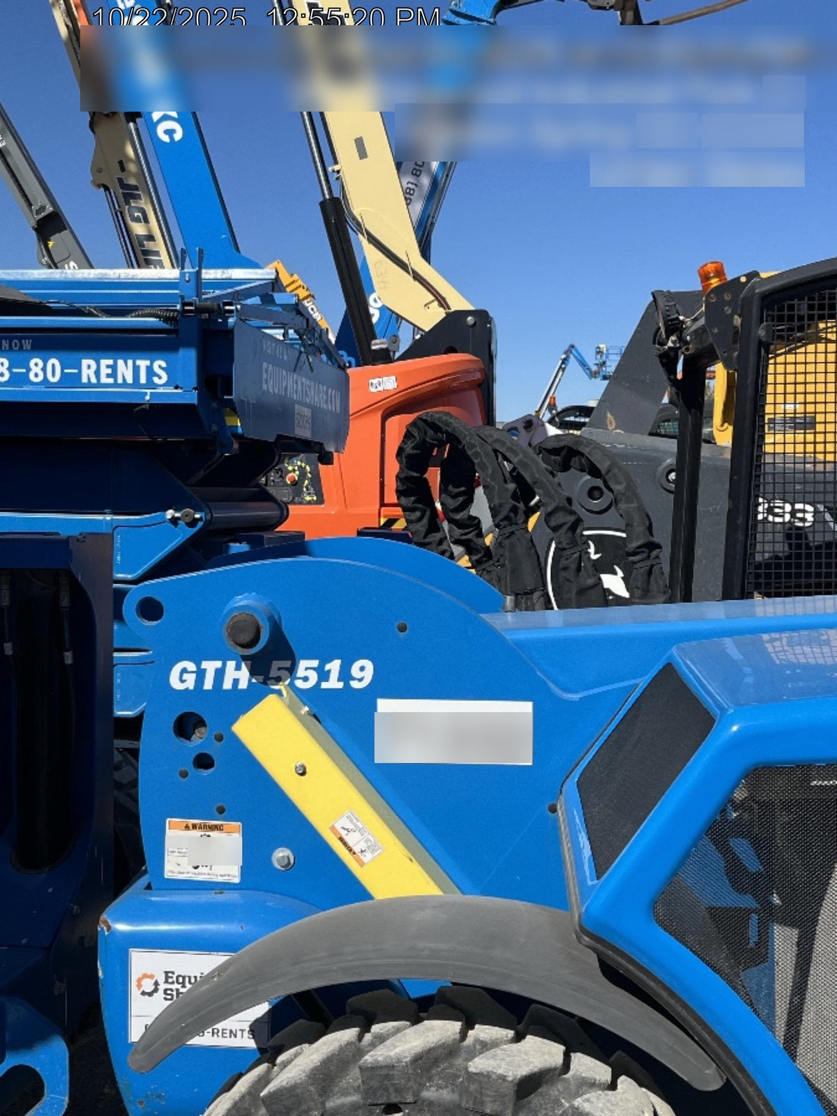 2020 Genie GTH-5519 Canopy, Solid Tires, Work Lights, Beacon, Aux Hydraulics, Back up Alarm