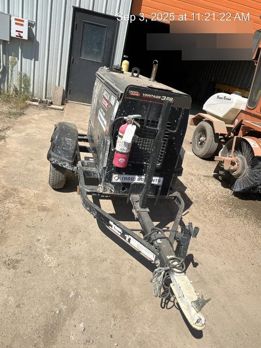 2019 Lincoln Electric Vantage 322 Ready-Pak 3, Two Wheel Trailer, Fender and Light Kit, Cable Rack